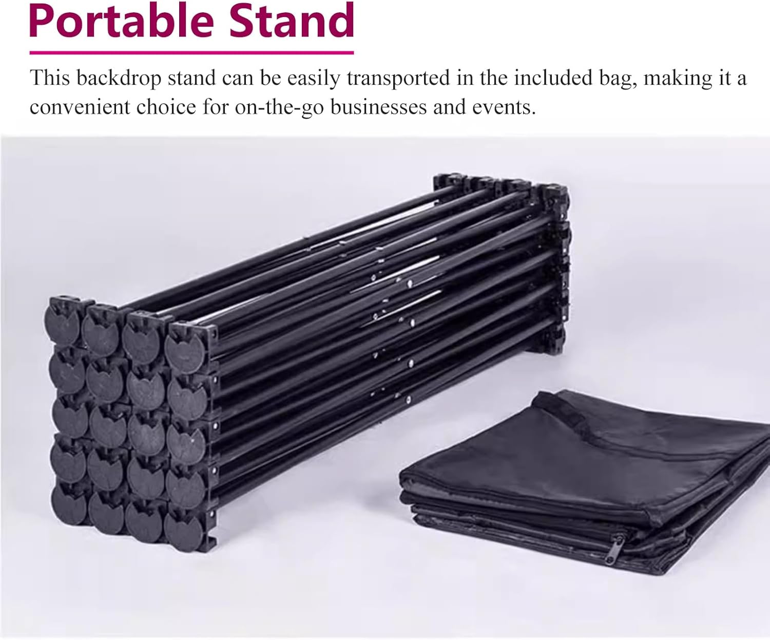 Portable Collapsible Photo Booth Backdrop Frame 10ft H x 15ft L