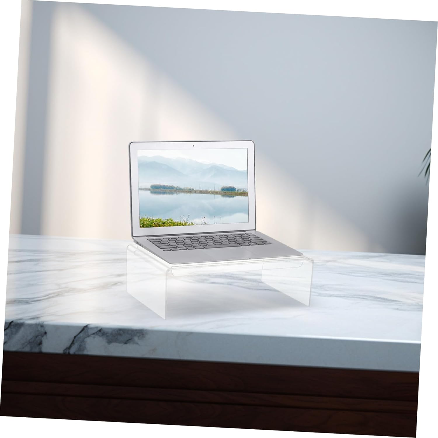 ARTIBETTER Acrylic Monitor Stand with Swivel and Vertical Adjustment