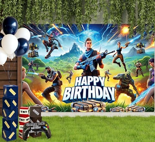 IndoTribe Gaming Birthday Backdrop 6x4ft Decorations