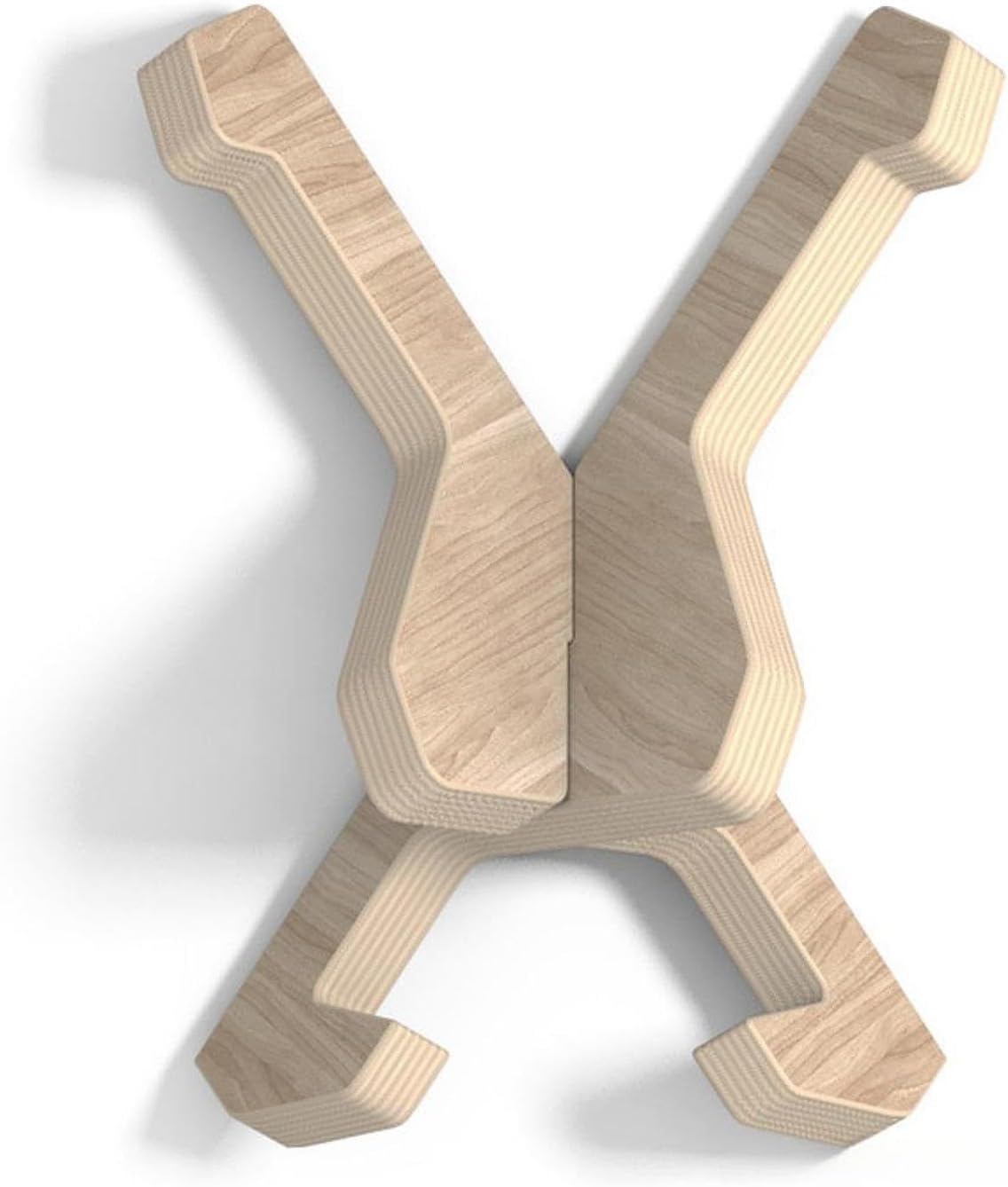 Sturdy Wooden Skateboard Rack for Double Kick Longboard Surfboard Display