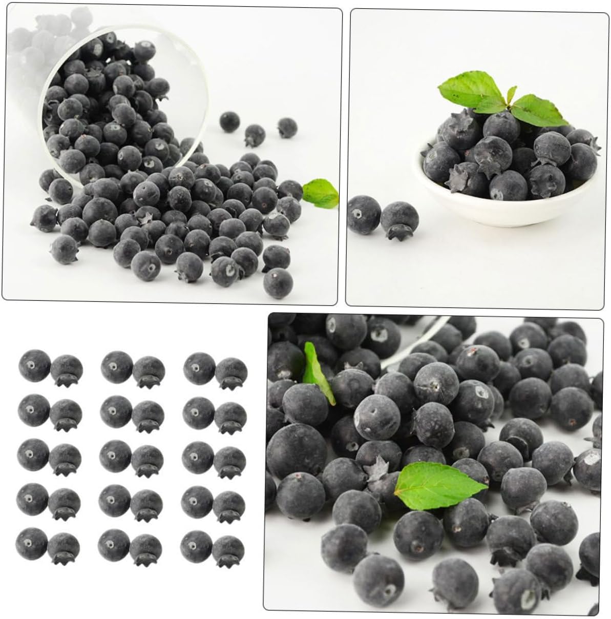 PRETYZOOM 24Pcs Realistic Blueberry Posing Props