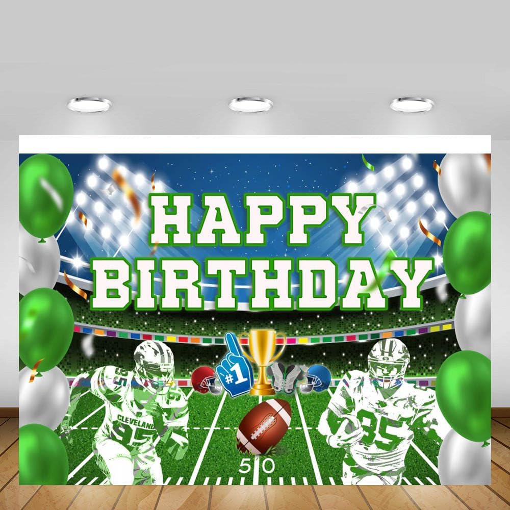 AIBIIN Football Birthday Party Backdrop 7x5ft