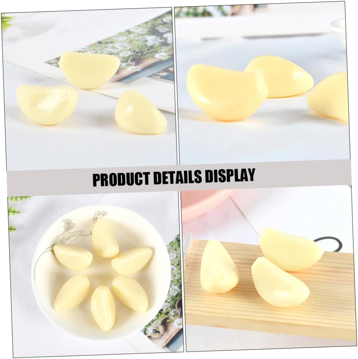 12pcs Realistic Garlic Clove PVC Posing Props for Photo Studio