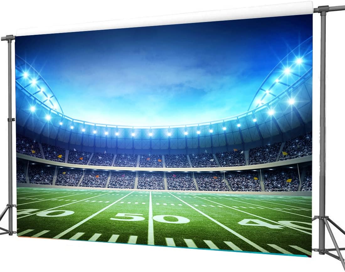 CYLYH 8x6ft Football Field Backdrop for Photography and Events