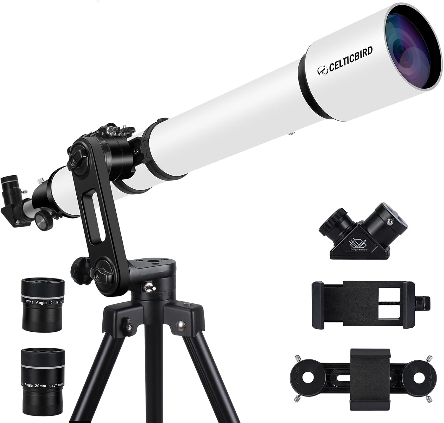 Celticbird High Powered 90mm Refractor Telescope for Adults