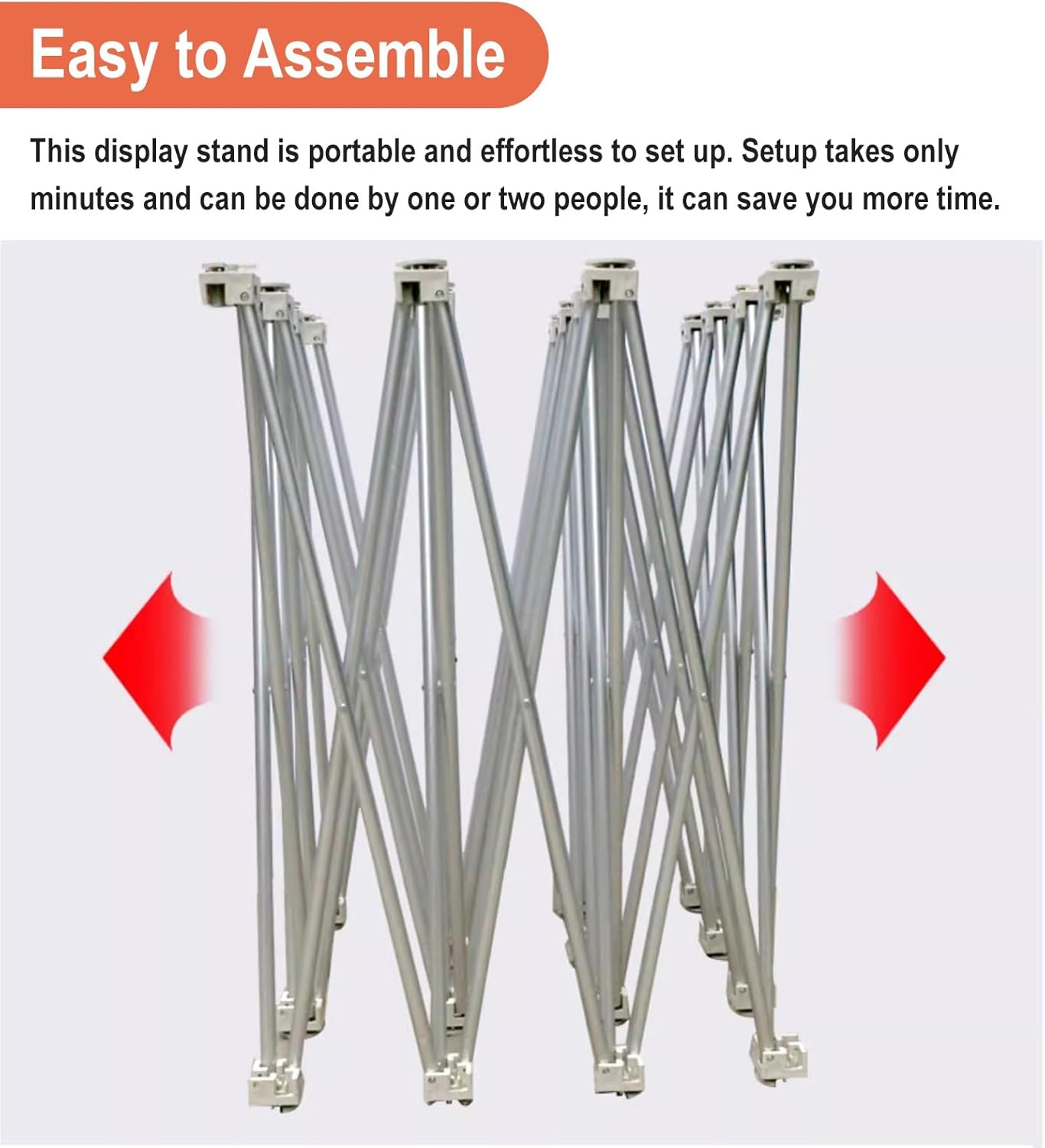 Aluminum Alloy Pop Up Display Stand with Bag and Ties 10ft L