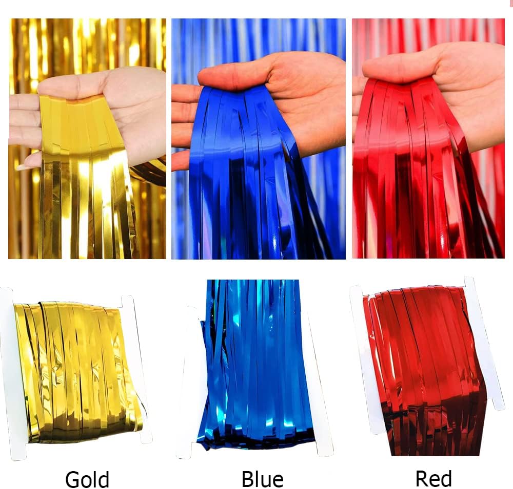 Paw Birthday Decorations with Foil Curtain and Balloons
