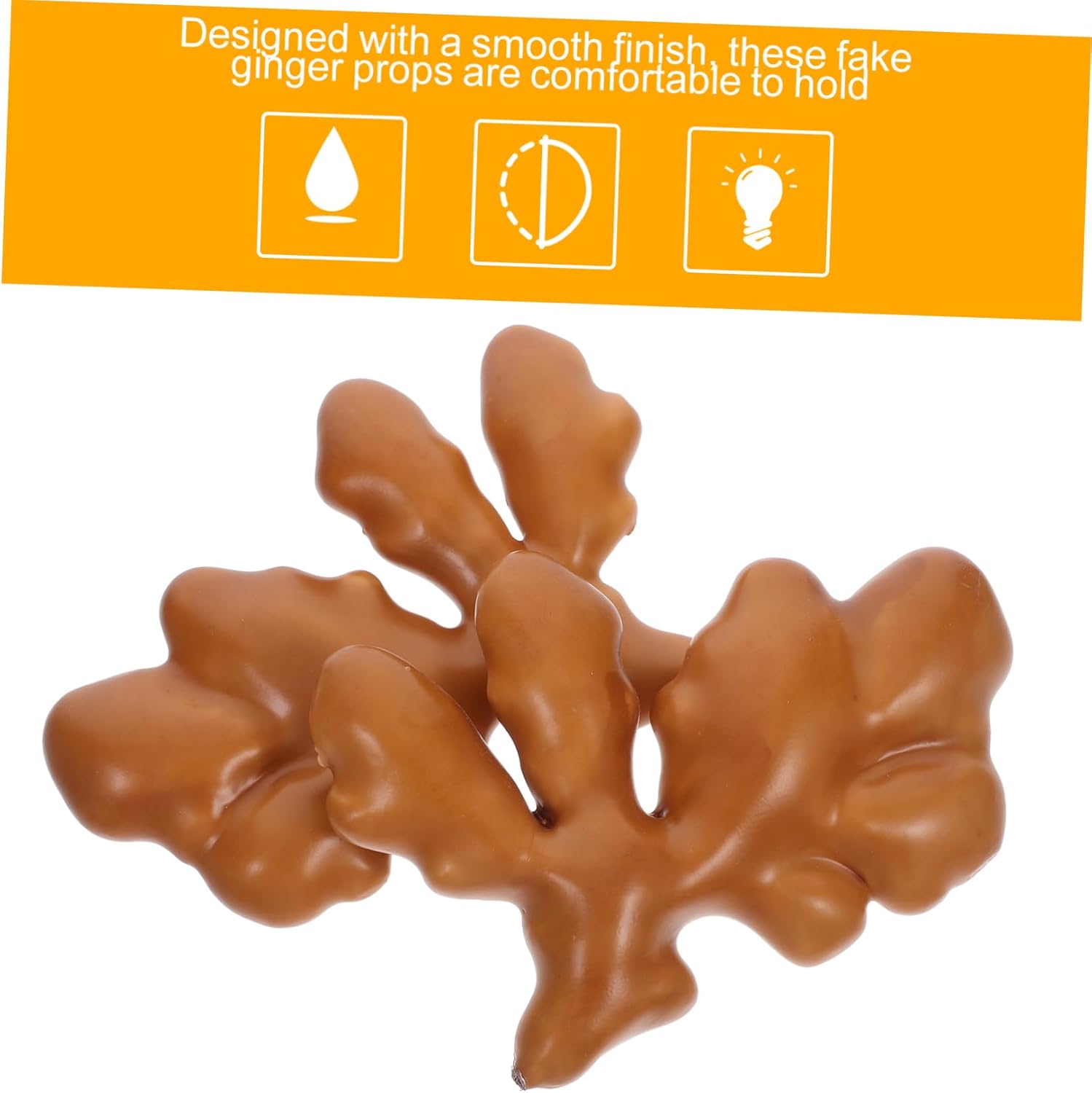 MAGICLULU 2Pcs Lifelike Faux Ginger Props for Home Kitchen Office Photography