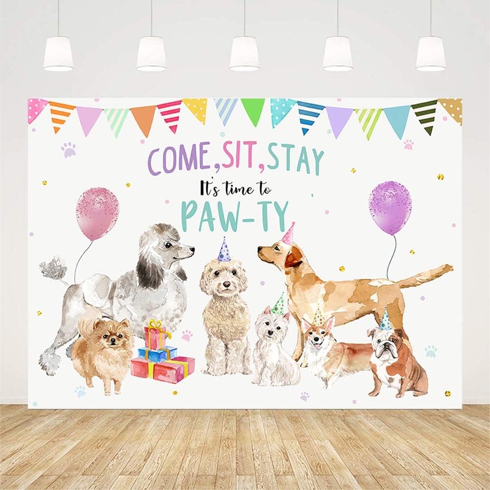 Sendy 7x5ft Dog Birthday Backdrop Photo Studio Decor