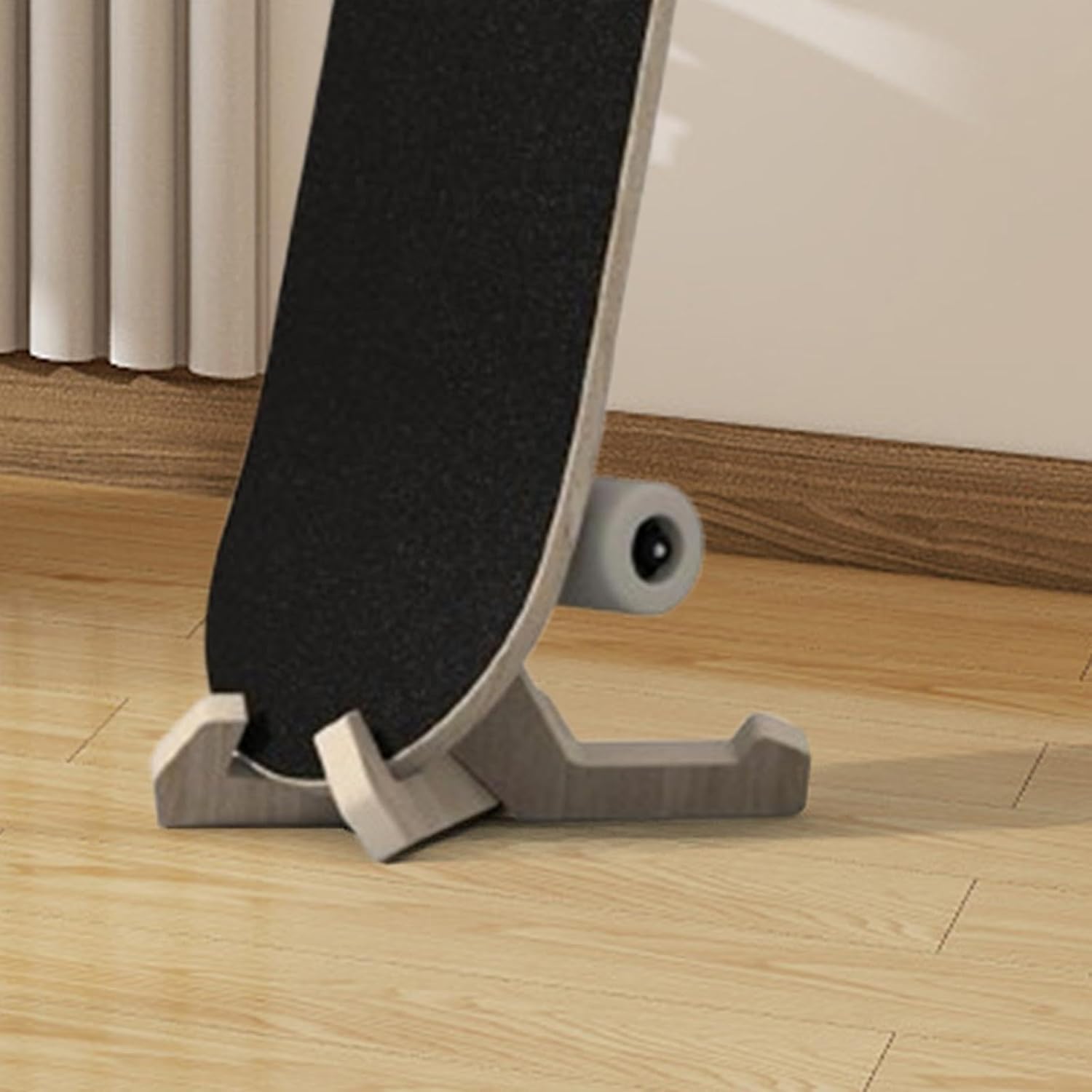 Sturdy Wooden Skateboard Rack for Double Kick Longboard Surfboard Display