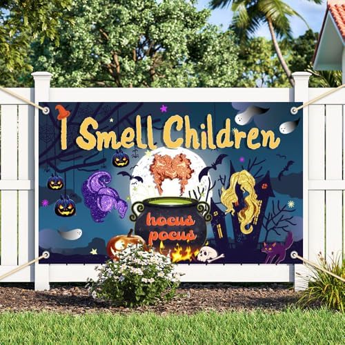 7x5ft I Smell Children Halloween Banner Backdrop for Kids Photography