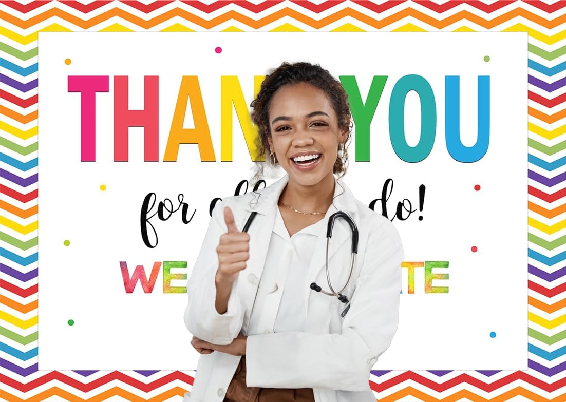 LTLYH 7x5ft Thank You Backdrop for Graduations and Appreciation