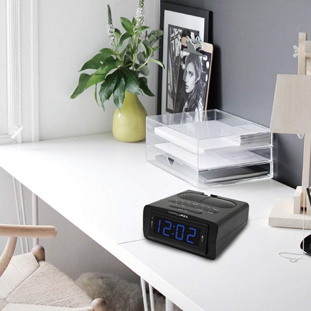 HANNLOMAX HX-143CR Alarm Clock Radio with LED Display