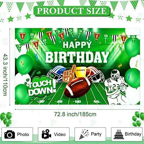 Football Birthday Party Background Decor Banner