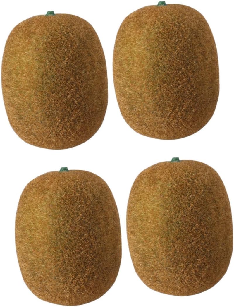 Cabilock 4Pcs Realistic Artificial Kiwi Fruit Models for Photo Props