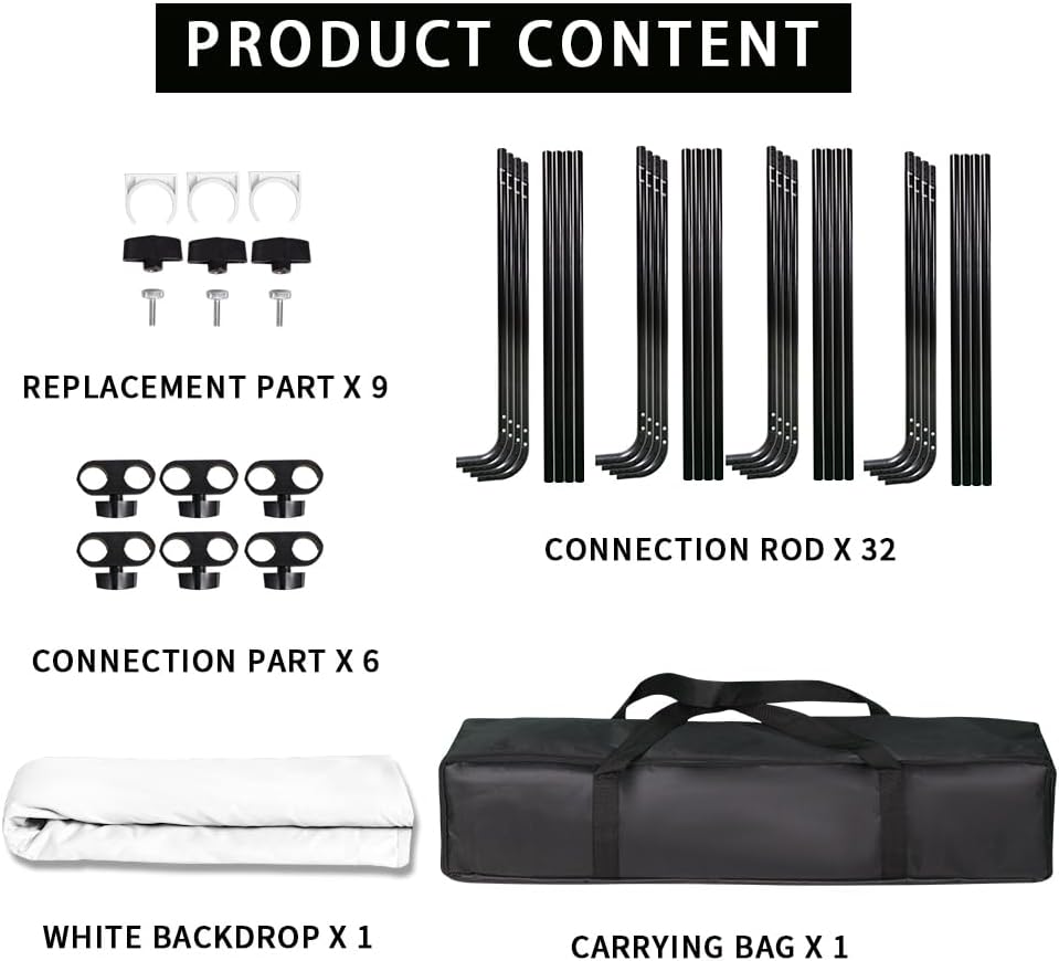 787ft x 1312ft White Photography Backdrop with Stand
