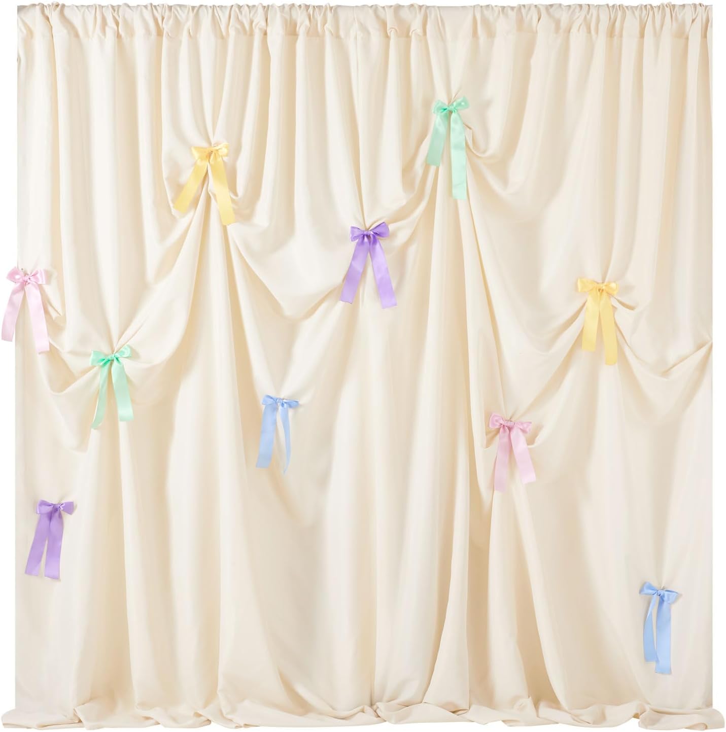 Ivory Backdrop Curtain 58x8ft Wedding Event Decor