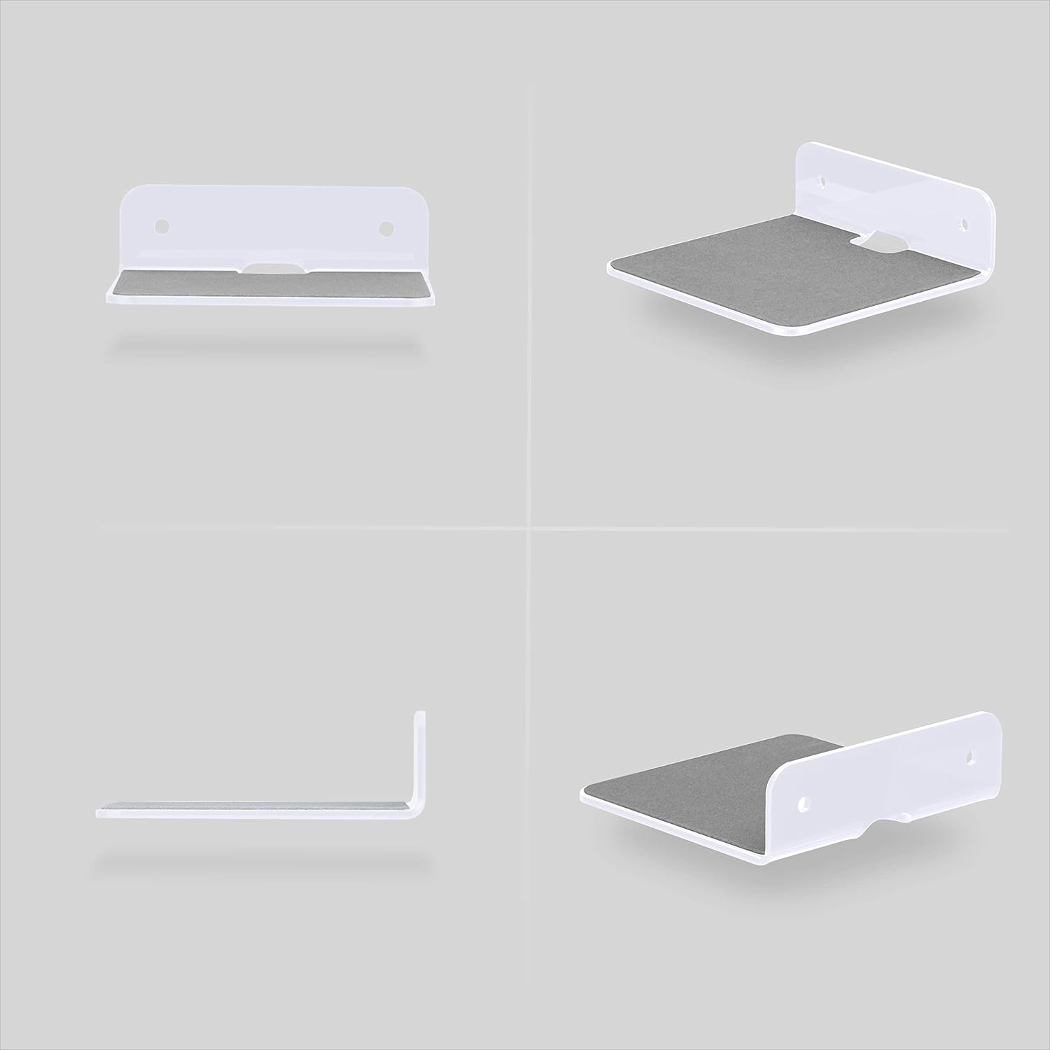 Brainwavz 2-Pack 4 Inch Floating Shelf Speaker Stand Holder