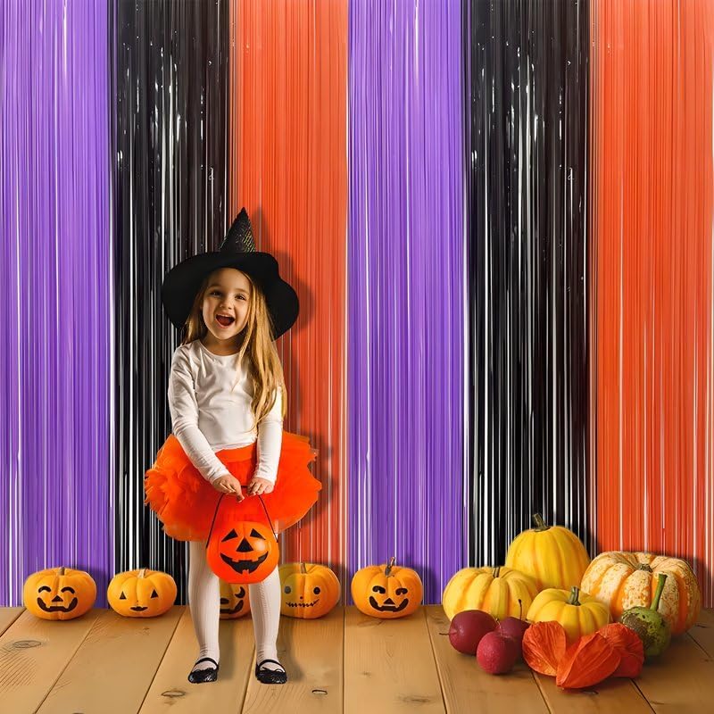 BRAVESHINE Tinsel Photo Backdrop Curtains 2 Pack