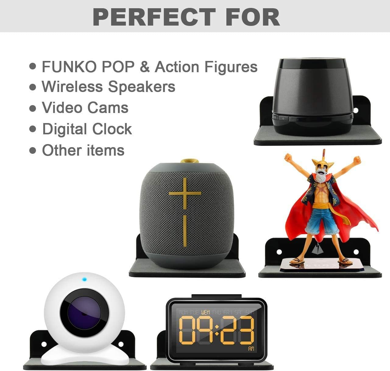 TXEsign Small Floating Speaker Shelf Mount - 2 Pack