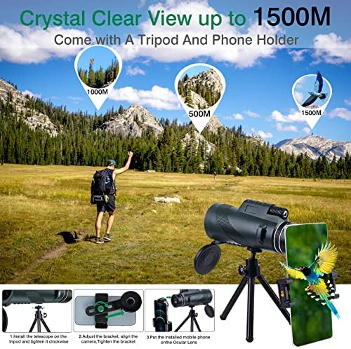 80x100 HD High-Powered Monocular Telescope