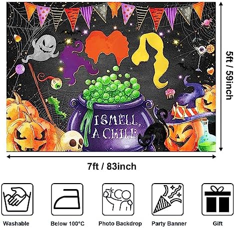 Avezano Halloween Baby Shower Backdrop Banner Decor