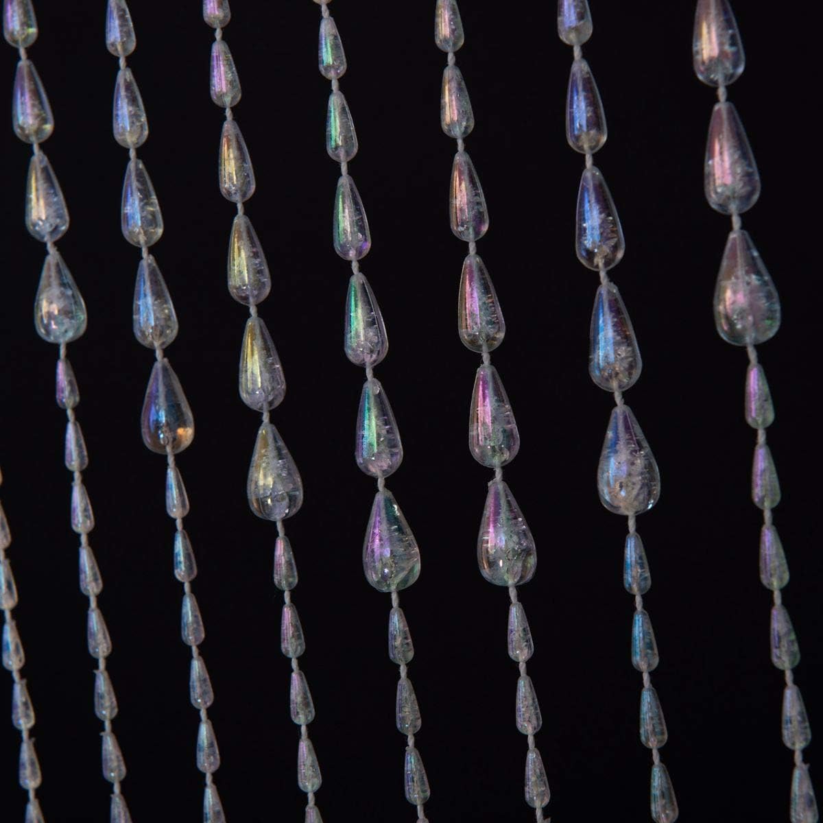 FlavorThings Iridescent Raindrop Beaded Curtain Door String 1