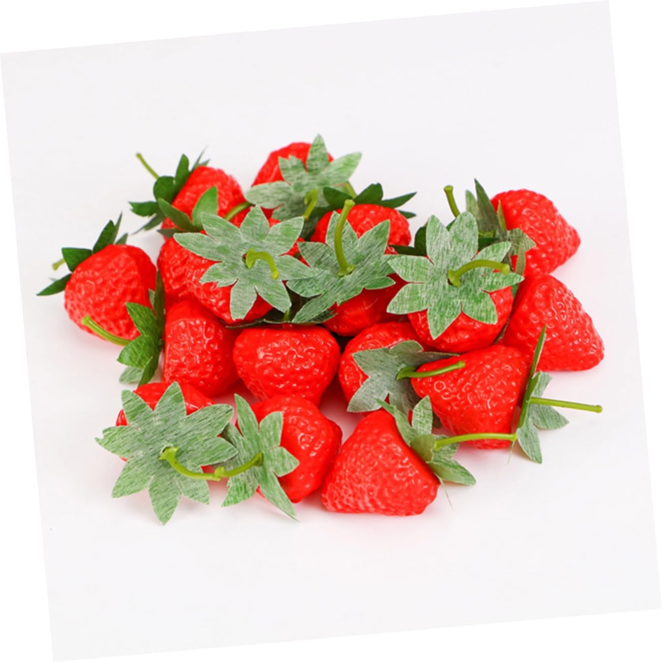 Luxshiny 10Pcs Realistic Strawberry Photo Props