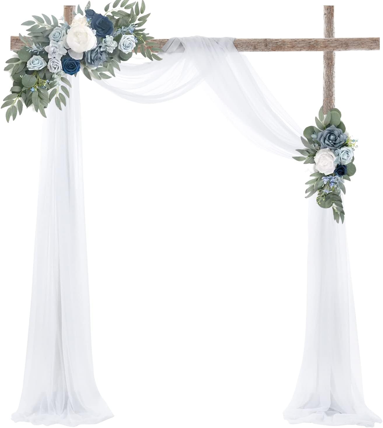 20ft White Sheer Wedding Arch Draping Fabric