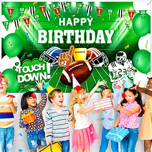 Football Birthday Party Background Decor Banner
