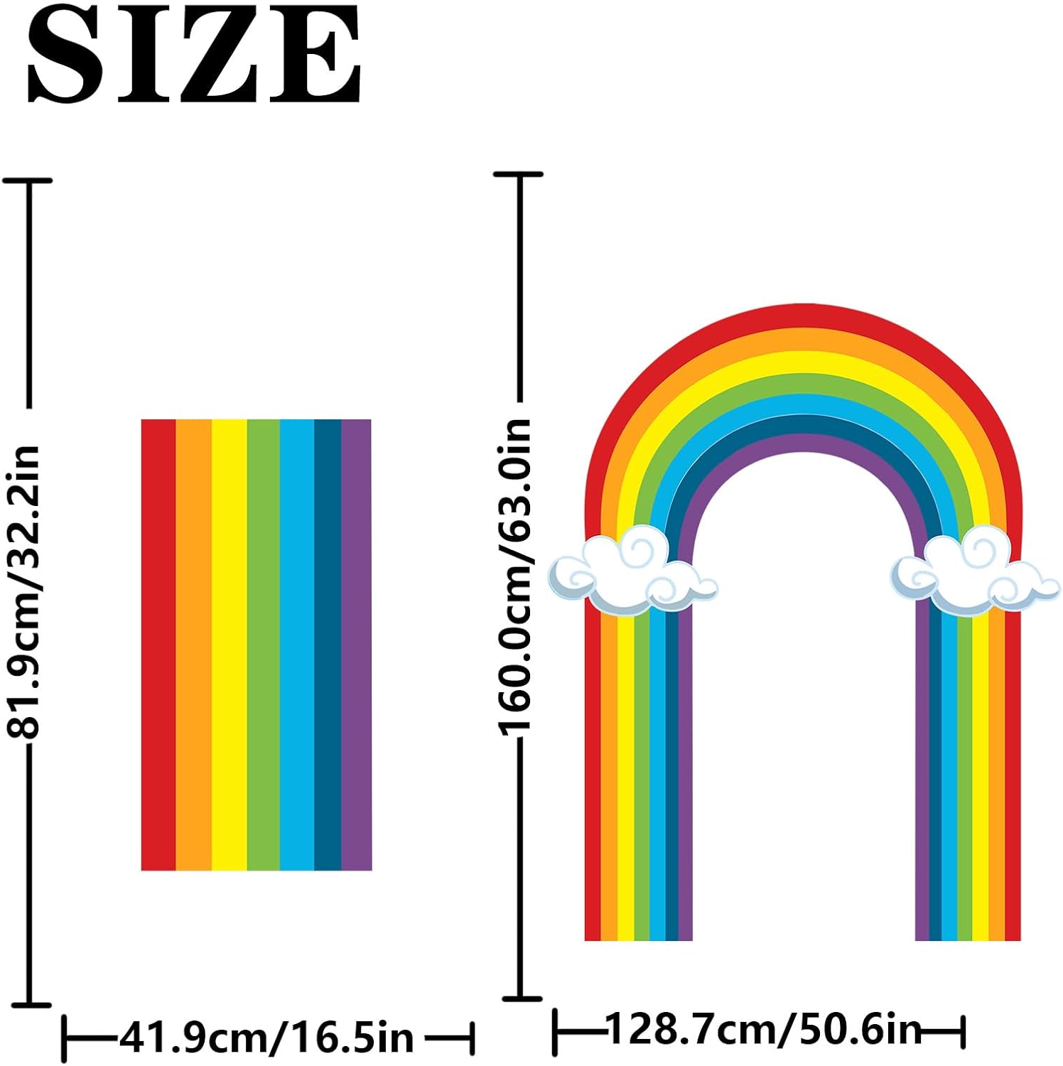 Rainbow Door Banner Floor Runner Entryway Decor