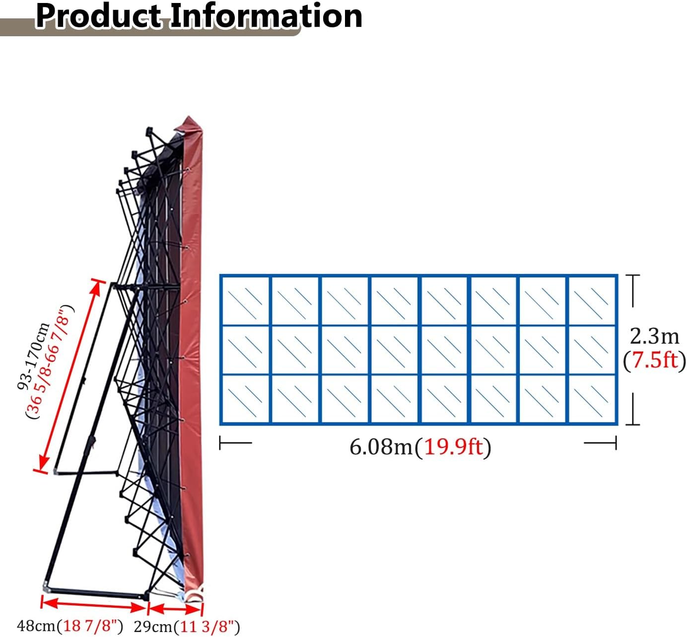 Lightweight Collapsible Tension Fabric Backdrop Frame for Trade Shows and Events 1