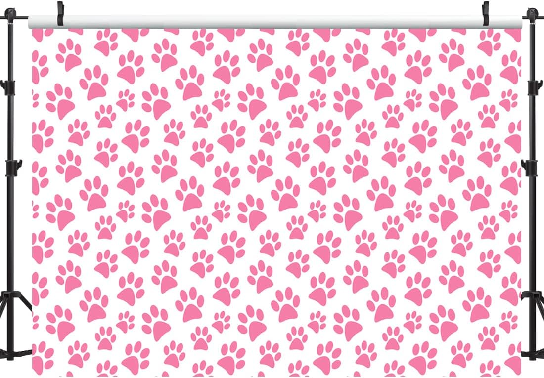 Lofaris Paw Prints Photo Background 5x3ft