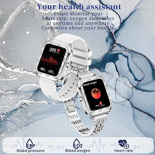 Diamond Smart Watch for Women with HD Touch Screen