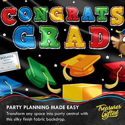Treasures Gifted Graduation Backdrop - 425ft x 6ft Congrats Banner