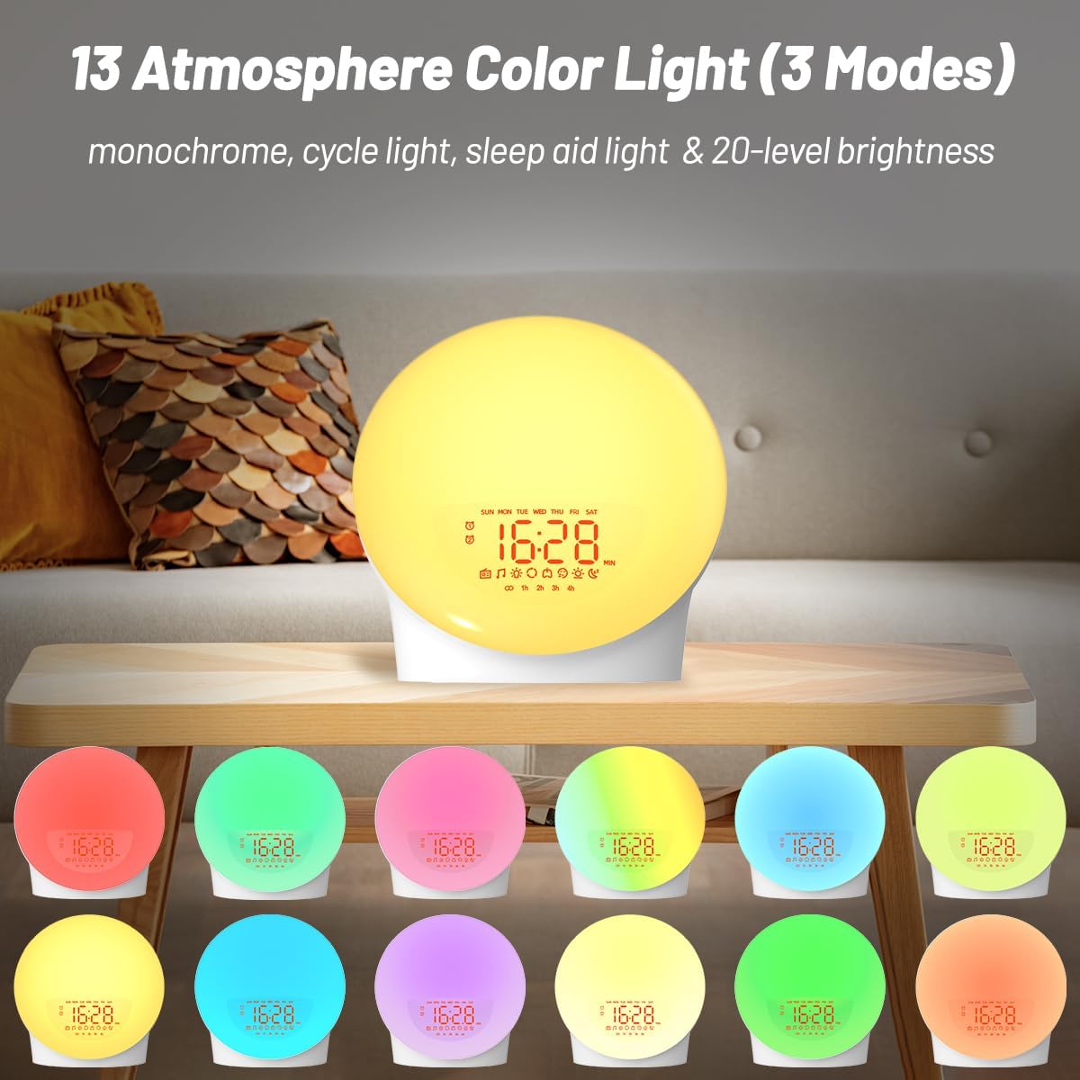 iEasy Sunrise Alarm Clock with Dual Alarms and FM Radio