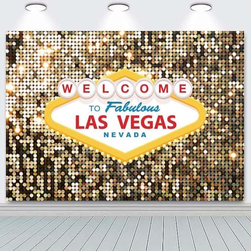 10x8ft Vegas Party Photo Background Polyester