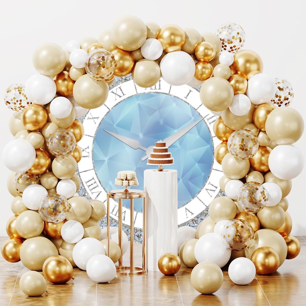 75x75ft Crystal Blue Round Backdrop for Events