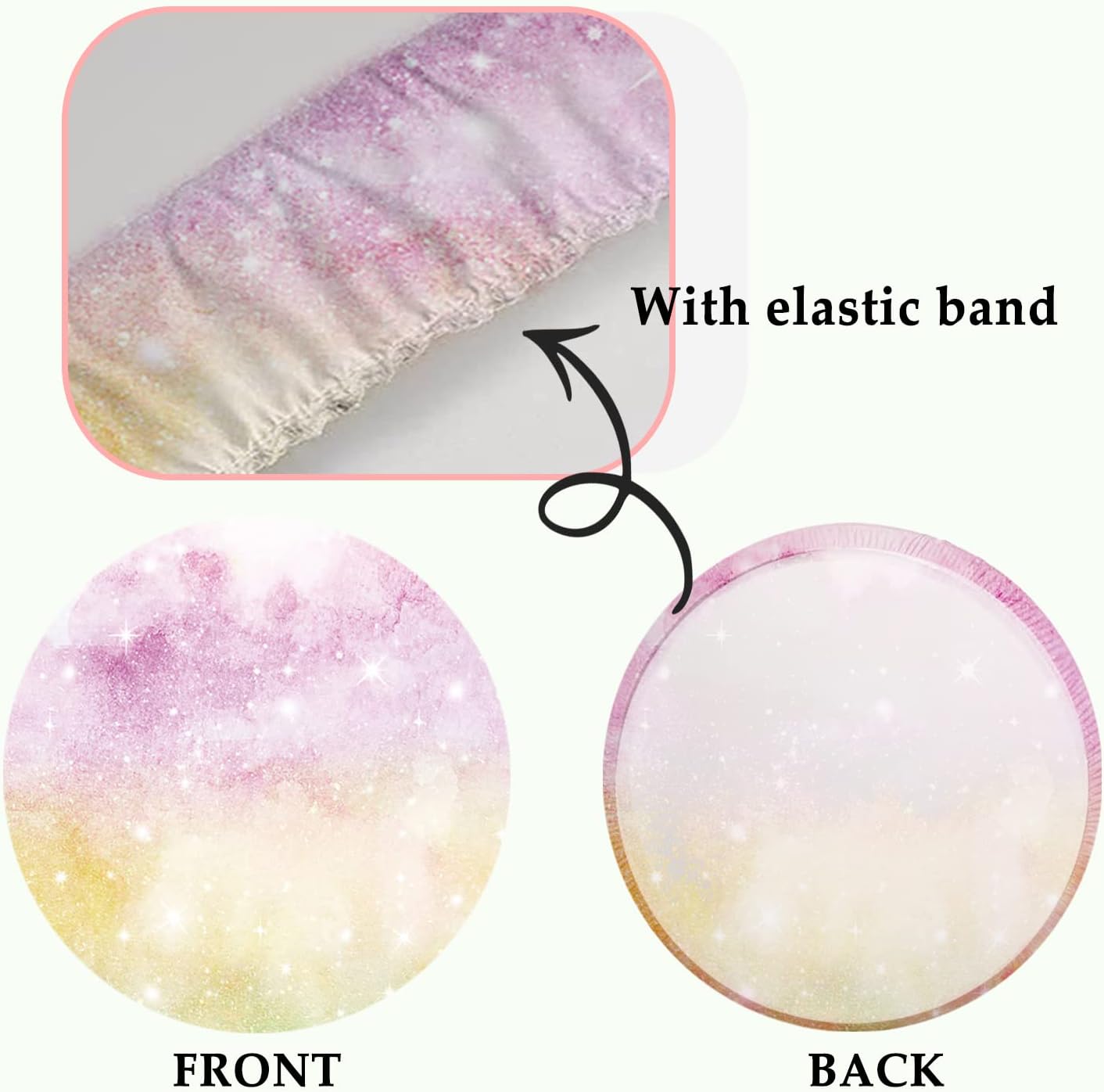 OERJU 72x72ft Round Space Backdrop Cover
