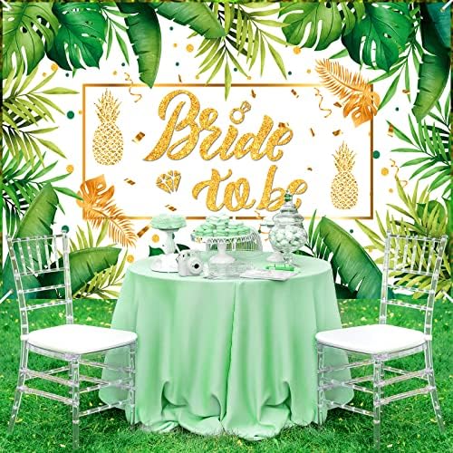 Palm Bride to Be Decorations Tropical Wedding Banner 71x44 Inch