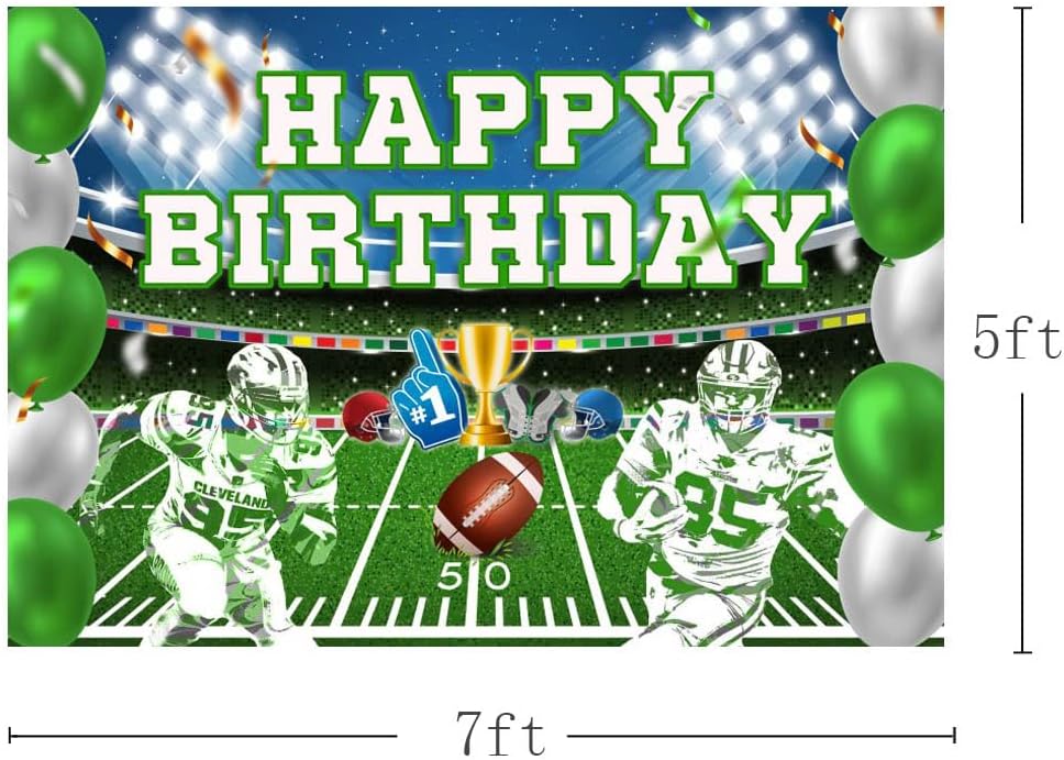 AIBIIN Football Birthday Party Backdrop 7x5ft