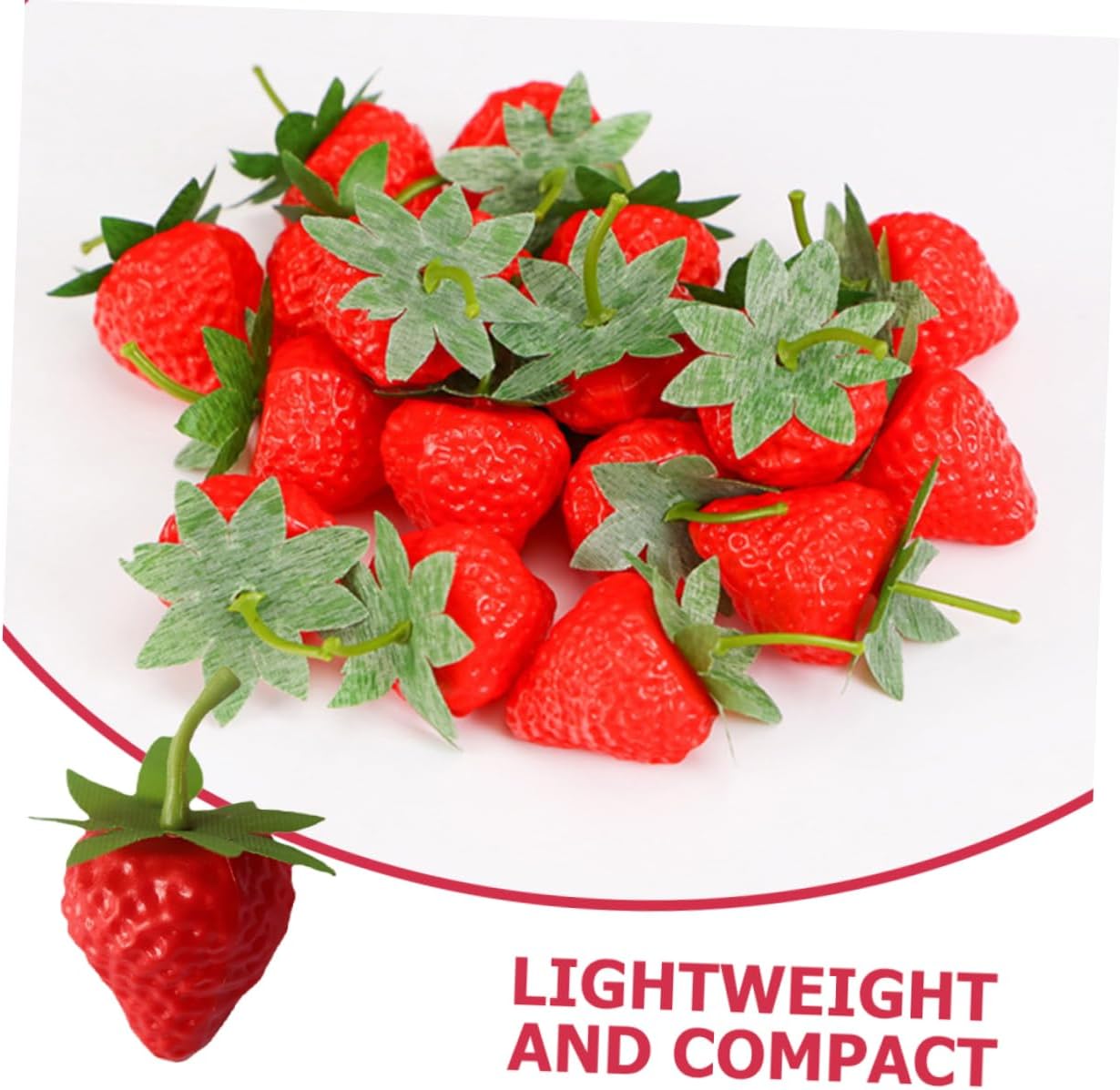 Luxshiny 10Pcs Realistic Strawberry Photo Props