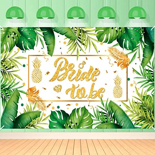 Palm Bride to Be Decorations Tropical Wedding Banner 71x44 Inch