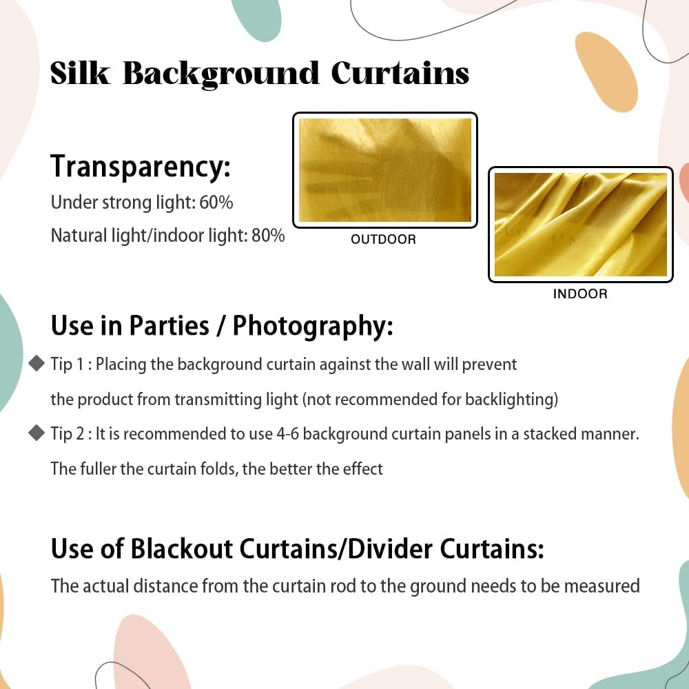 10ft x 10ft Satin Wedding Backdrop Drapes 2 Panels White TAYBSDJ042