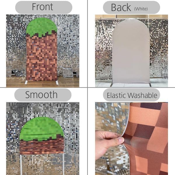 FiVan Arched Backdrop 25x6ft Gaming Mosaic Photo Background
