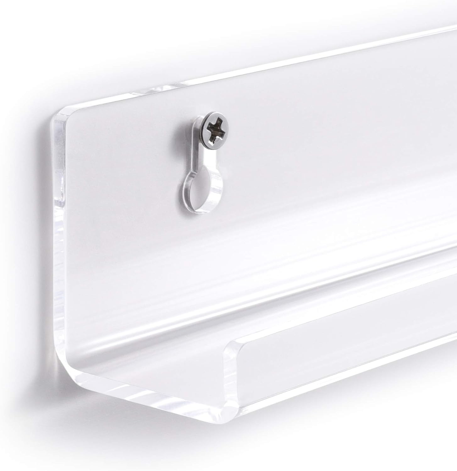 NIUBEE Clear Vinyl Shelf Wall Mount 6 Pack
