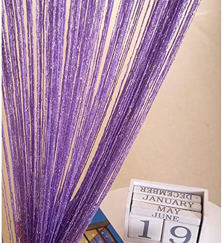 Duosuny 110x110 Inch Door Curtain with Silver Ribbon Tassel