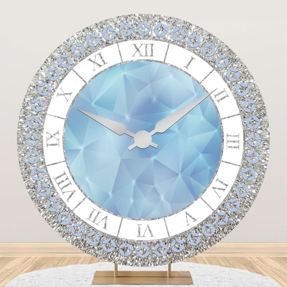 75x75ft Crystal Blue Round Backdrop for Events