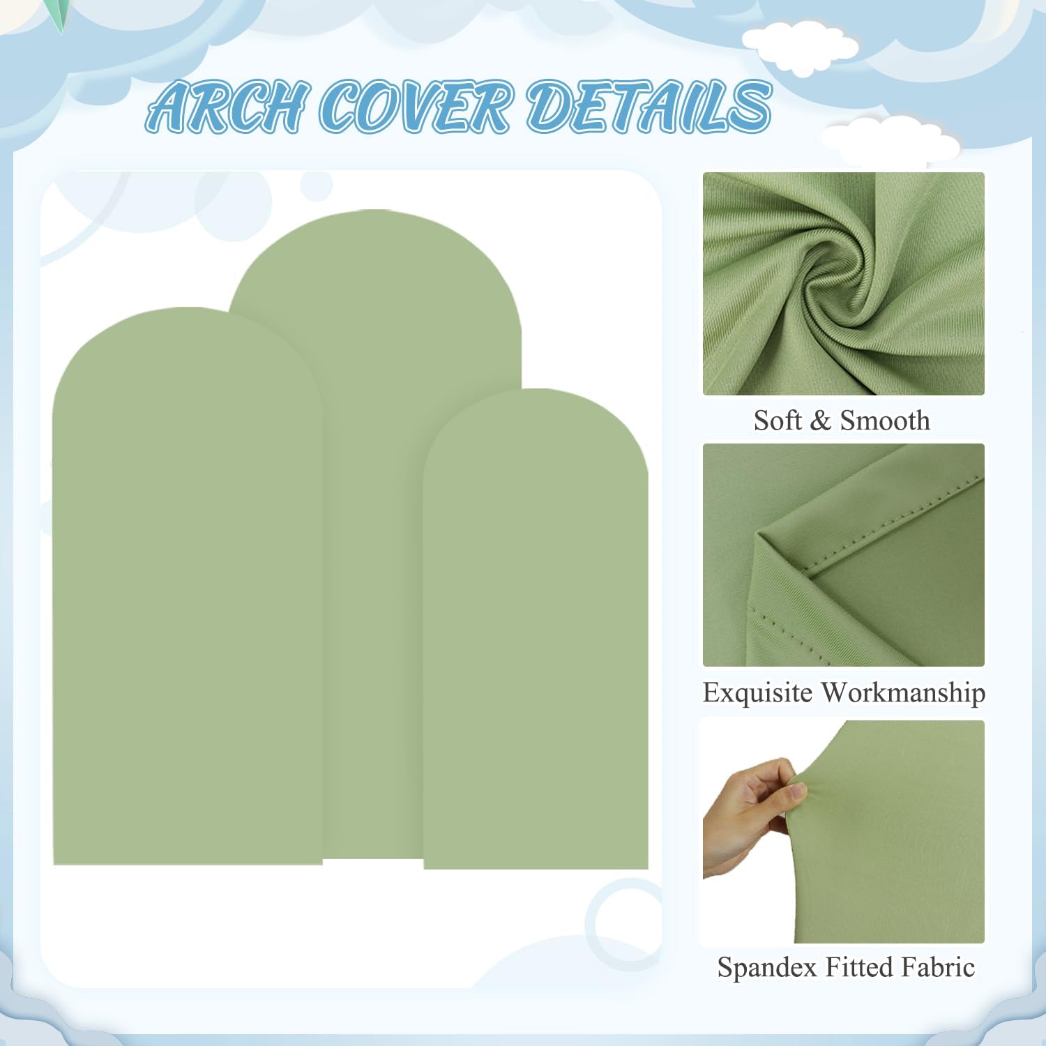 Gold Arch Stand with Spandex Cover 72FT Set