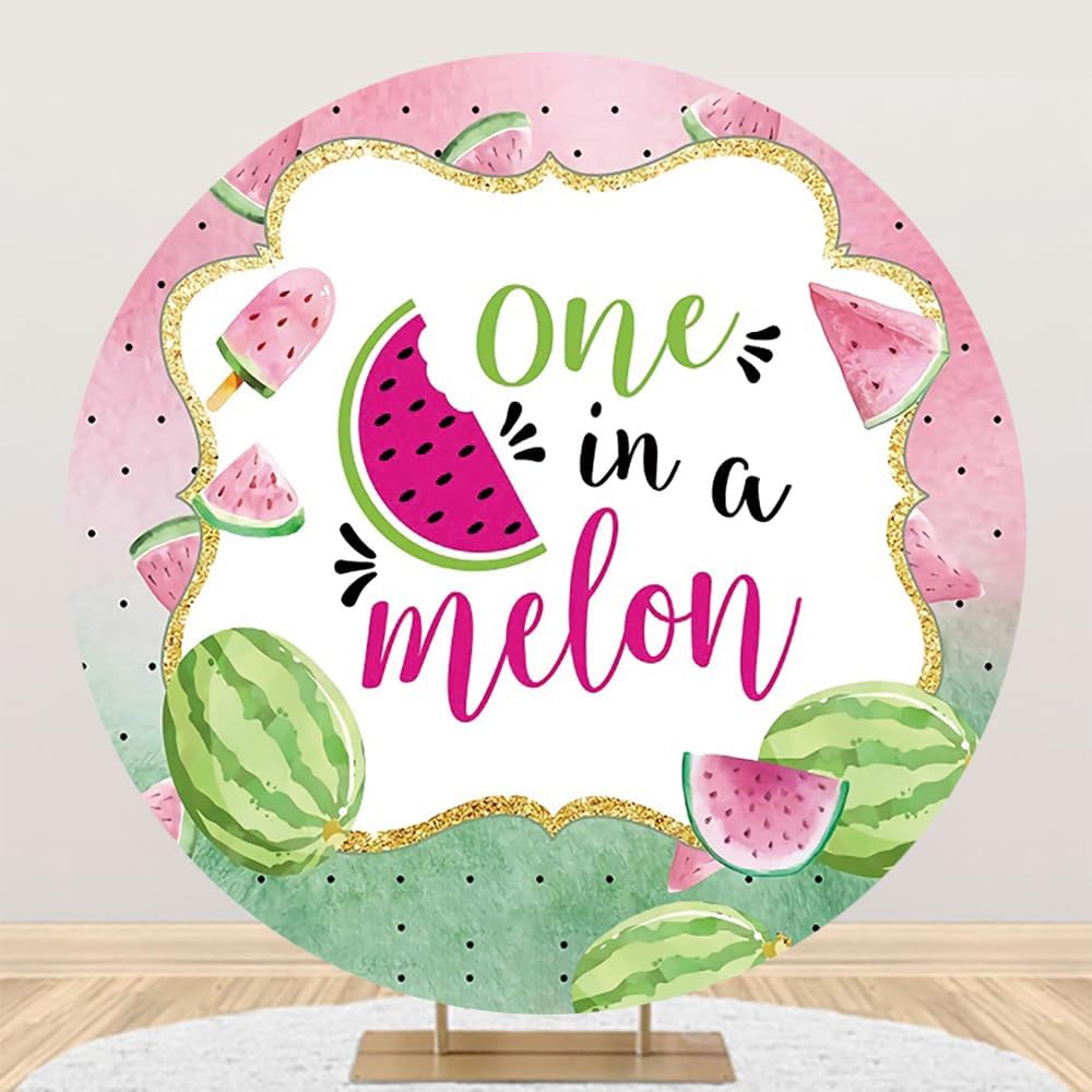 Renaiss 7x7ft Watermelon Round Photo Backdrop